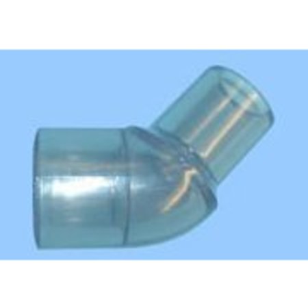 Professional Plastics Clear PVC Schedule 40 45DG ST EL-SPXSO, 427-005L - 1/2 Inch (12 Pcs) FITPVCCLSTEL45.500S40427005L12